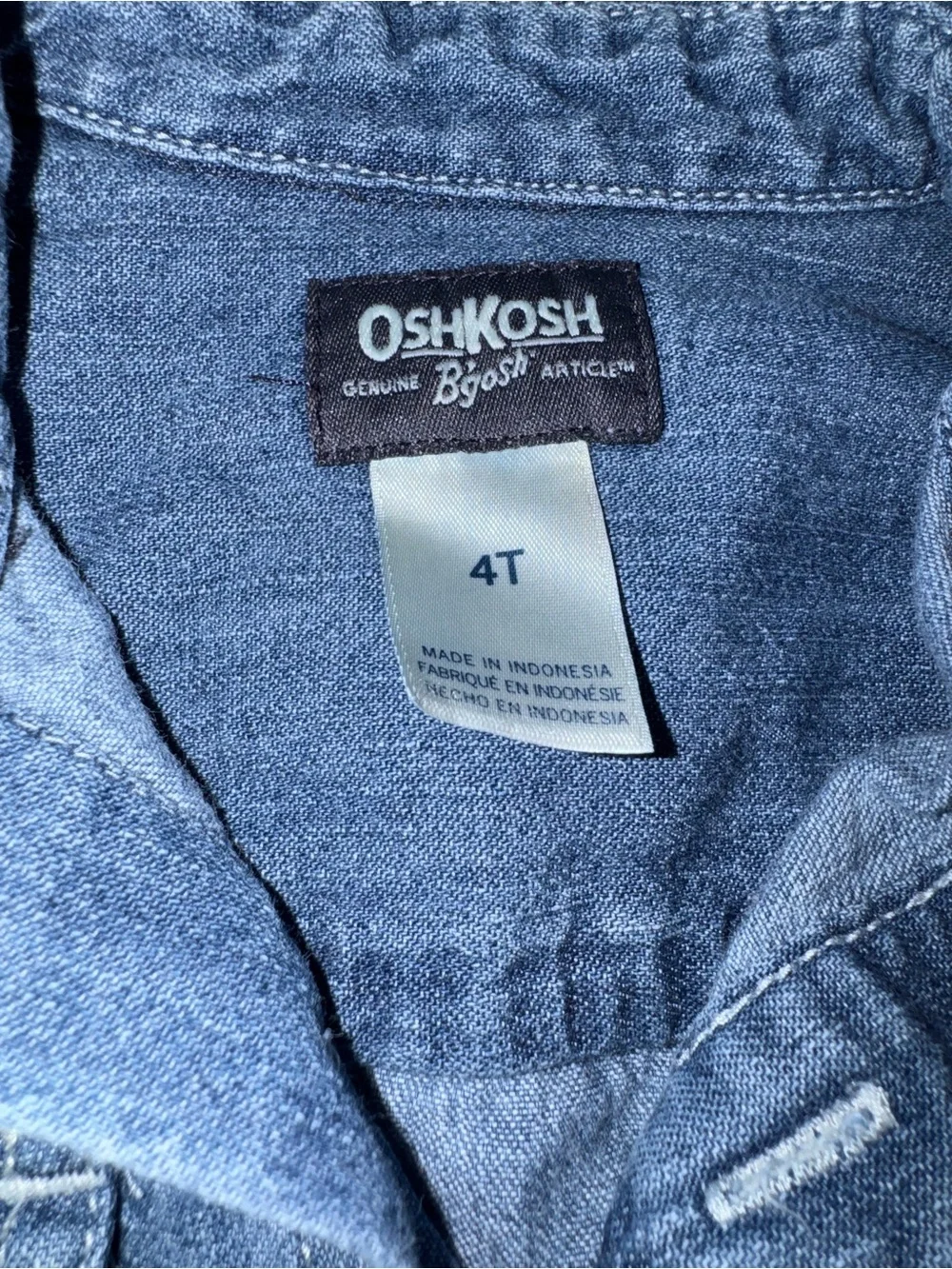 OshKosh B'gosh Denim Blue Button-Up Shirt
